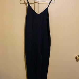 Black cotton jumpsuit